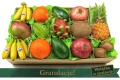 Owocowy prezent 23 - Gratulacje - mini banany mango pomarańcze karambola awokado smoczy owoc kokos granaty mini ananas kiwi