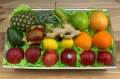 Zestaw owoców do domu 3 - jabłka gruszki cytryny pomarańcze grejpfruty ananas awokado mango imbir